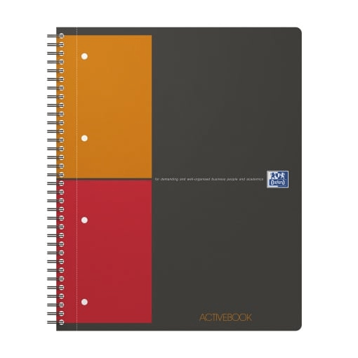 Agenda A4+ 80 file spira matematica Active Oxford gri